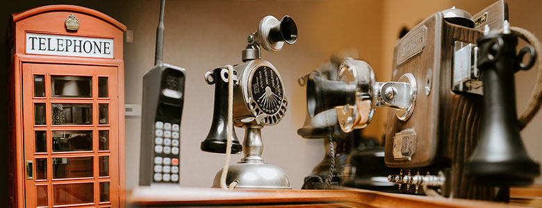 Old Historic Phones Telecommuncation